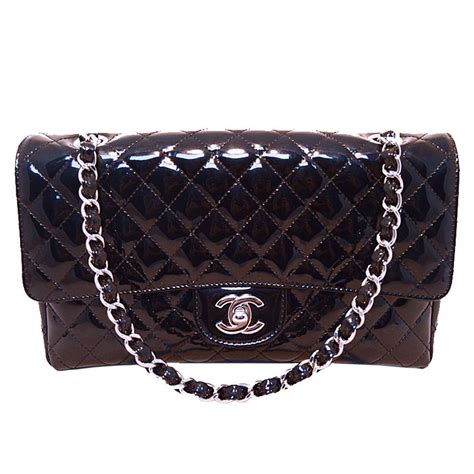 patent leather handbags chanel|chanel patent leather shoulder bag.